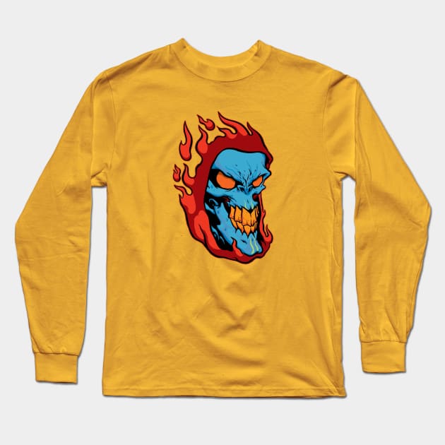 flame hood Long Sleeve T-Shirt by SkullFactory